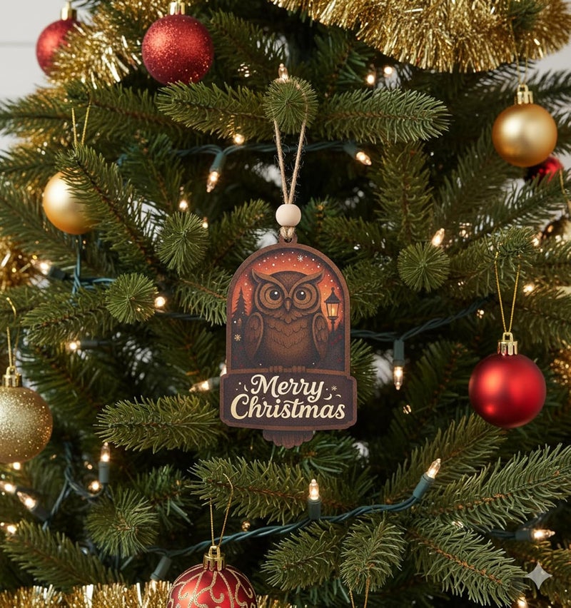 NELXI Owl Ornaments for Christmas Trees 2025, Christmas Ornaments 2025, Decor Bird Ornament, Owl Gifts for Women Men, Animal Lovers Gift, Cute Christmas Decorations - Image 2